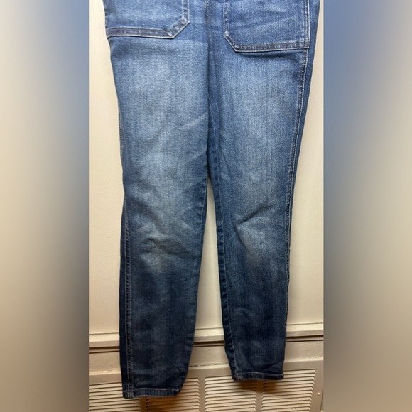 Madewell Blue Jean Denim Side Zipper Skinny Overalls in Jansing Wash Size Small - Picture 10 of 16